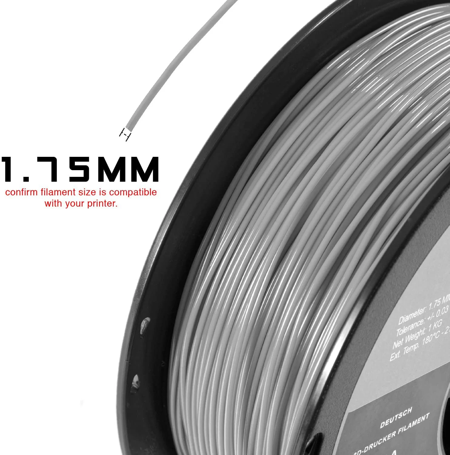 HATCHBOX 1.75mm Natural PLA 3D Printer Filament, 1 KG Spool, Dimensional Accuracy +/- 0.03 mm, 3D Printing Filament…
