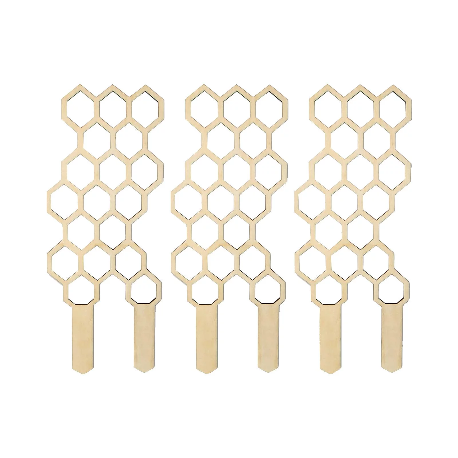 3Pcs Wooden Garden Trellis Plant Support Holder for Vegetables Potted Plants