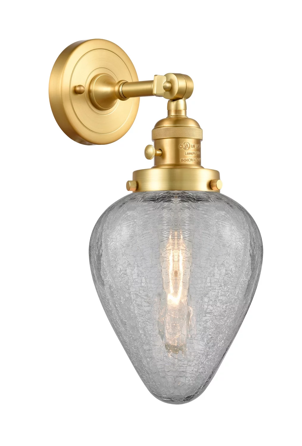 Innovations 203SW-SG-G165 Geneseo 1 Light Sconce part of the Franklin Restoration Collection, Satin Gold