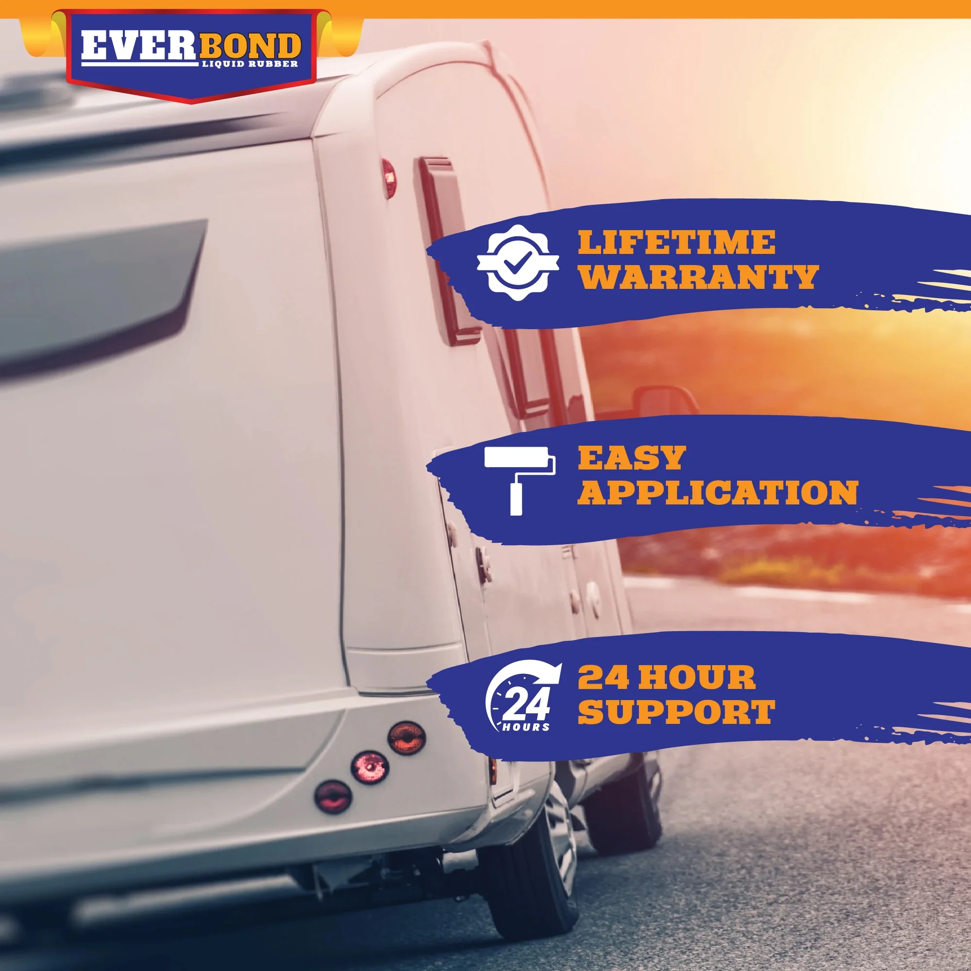 Everbond RV Roof Sealant - Liquid Rubber RV Roof Coating - UV Resistant White Waterproof Coating - 4.75 Gallon