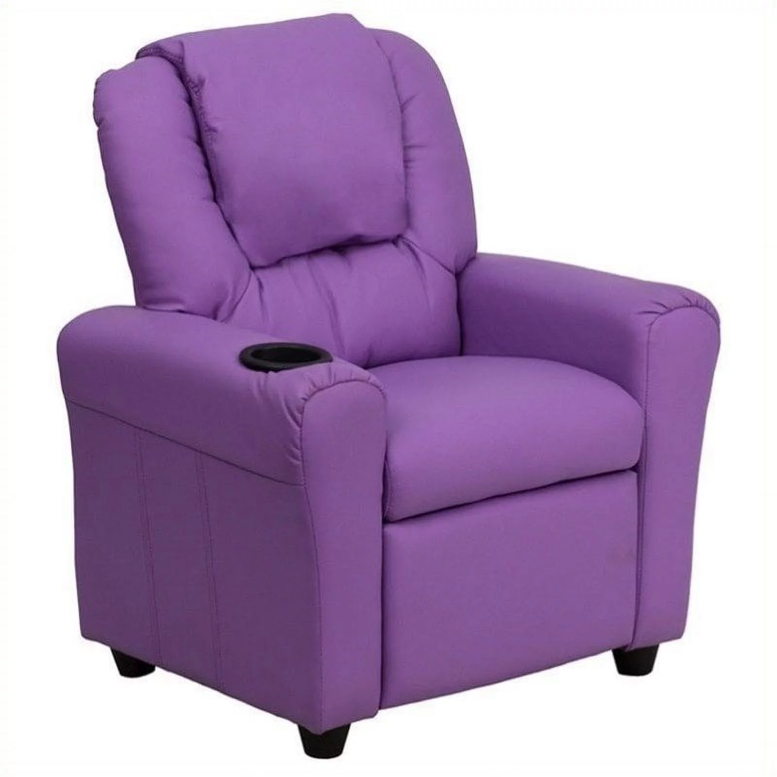 Bowery Hill Contemporary Vinyl Kids Recliner in Lavender Purple