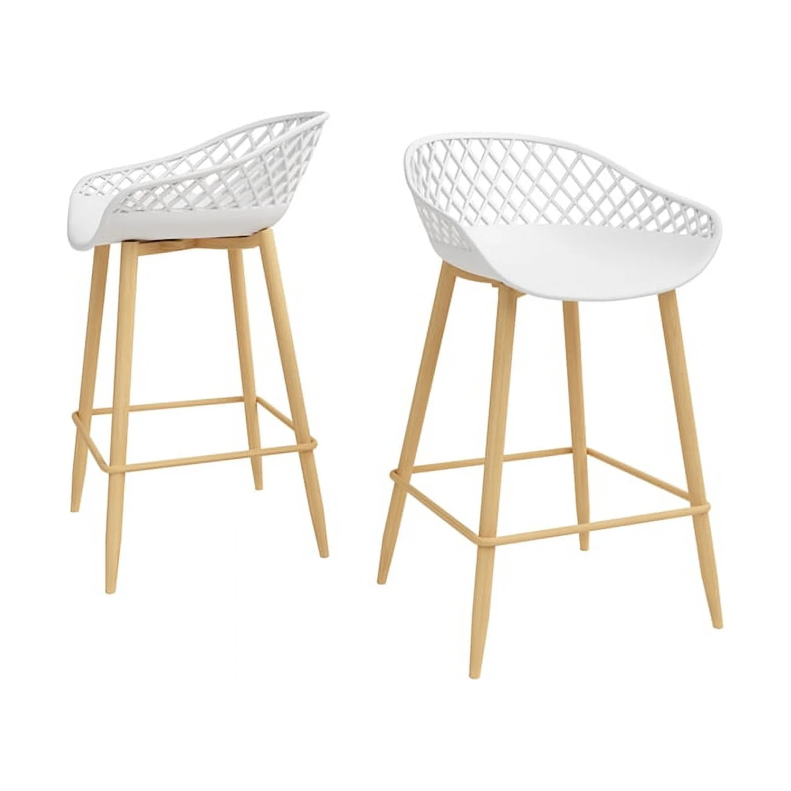 Afuera Living 3-Piece Counter Height Bistro Set in White for Indoor/Outdoor