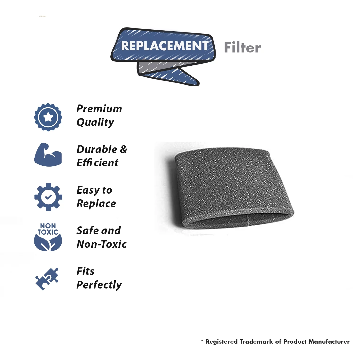3 TVP Replacement for Shop-Vac Foam Sleeve Vacuum Cleaner Foam Filter # 9058500, 246