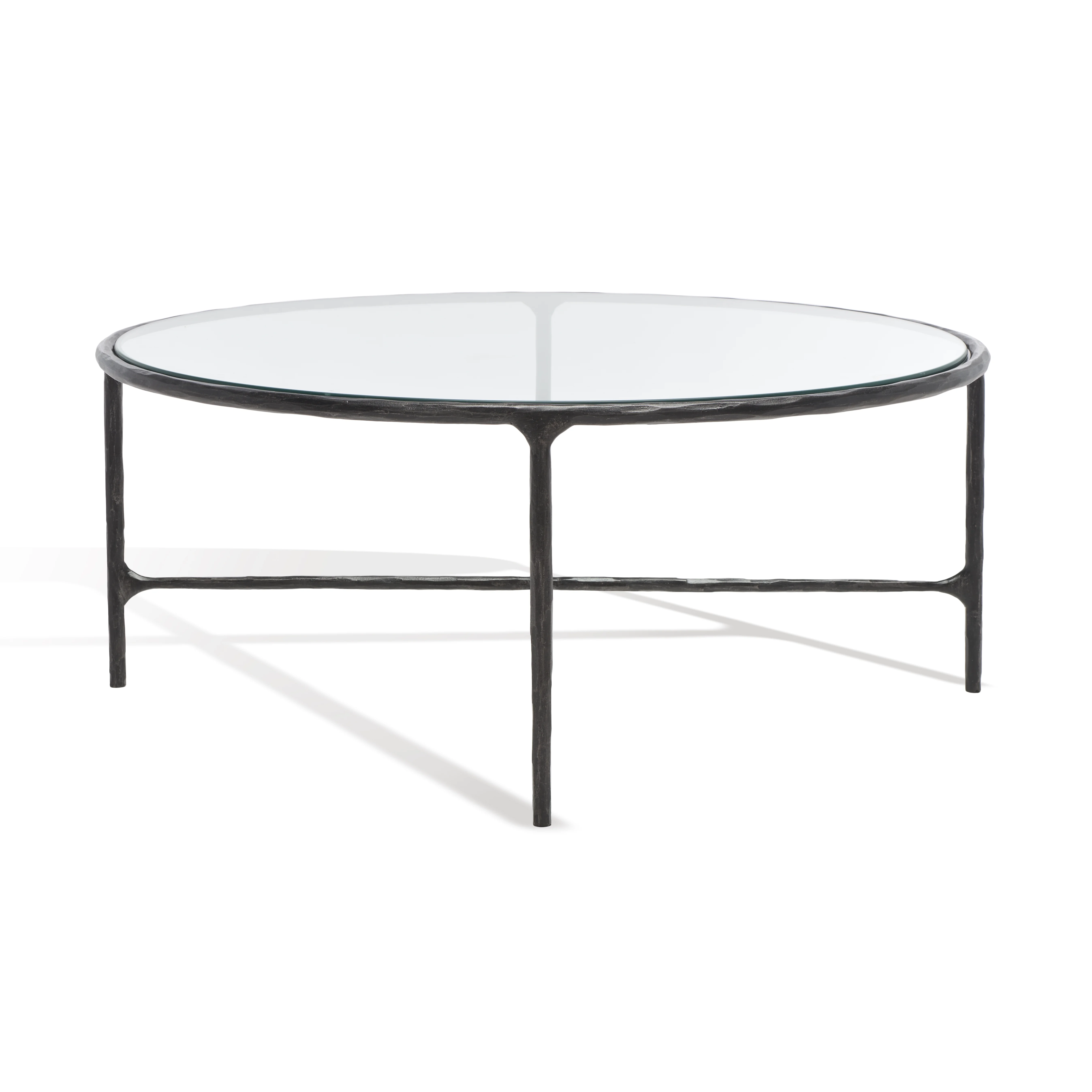 SAFAVIEH Couture Jessa Glam Round Metal Coffee Table, Black