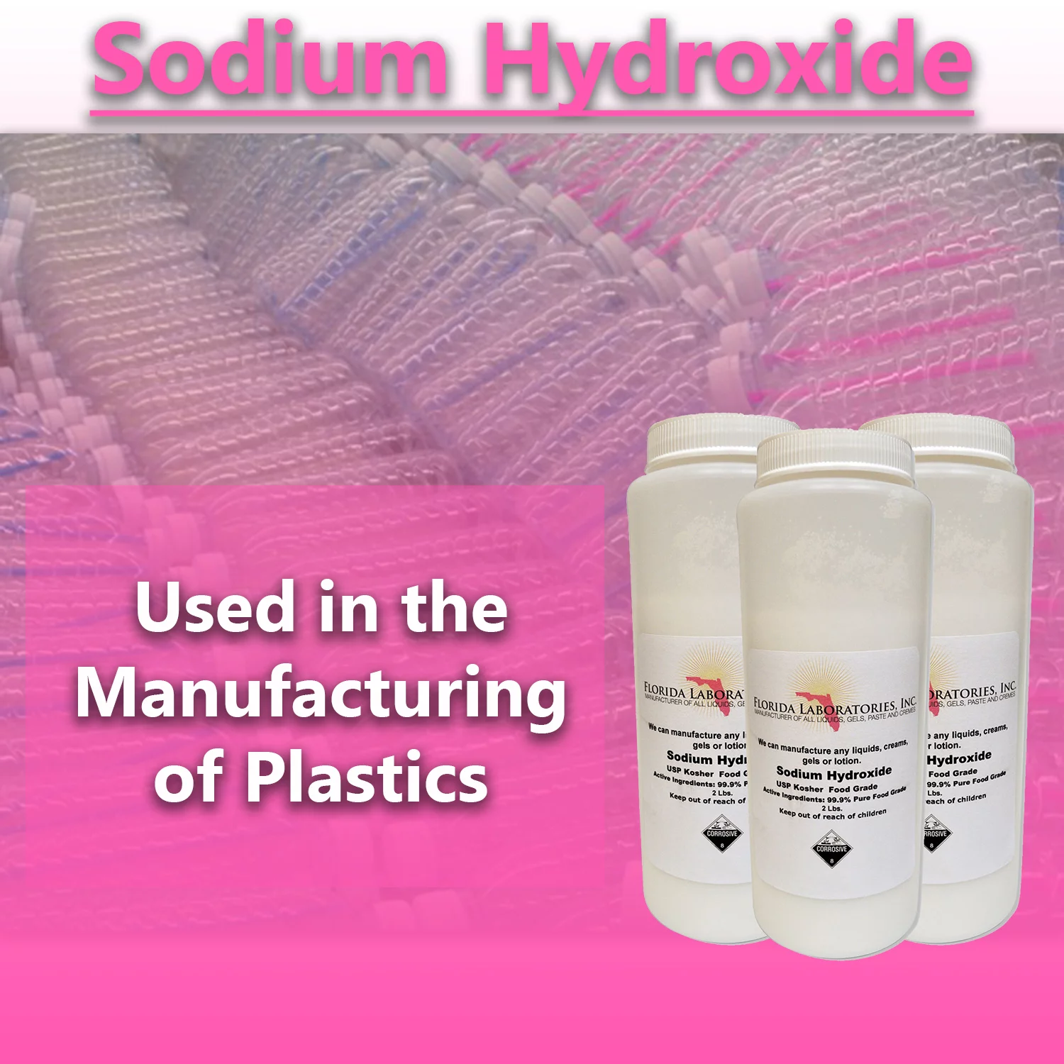 Sodium Hydroxide 99.9% Pure Food Grade Beads Caustic Soda lye 6 Lbs (Pounds)