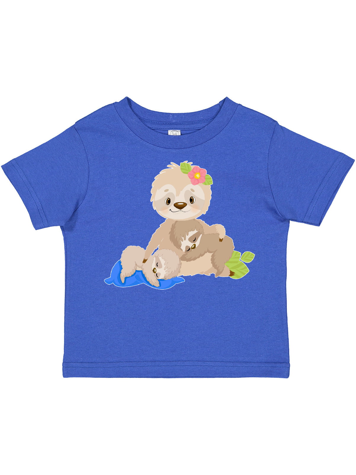 Inktastic Sloth Mom with 2 Sleeping Baby Sloths Boys or Girls Toddler T-Shirt