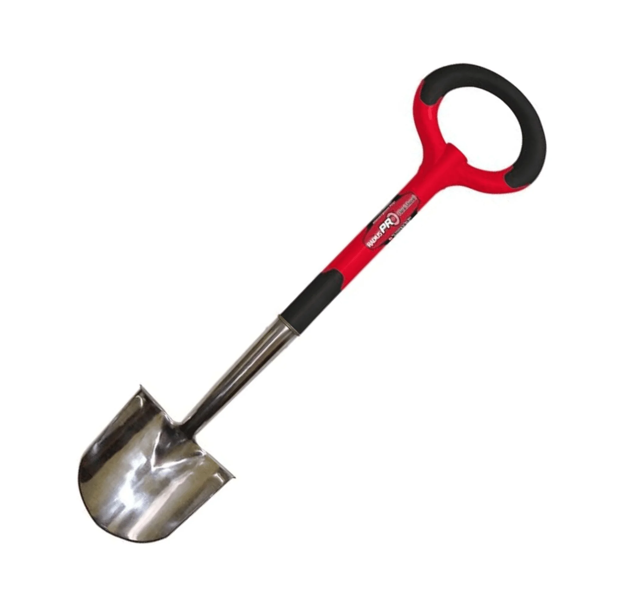 Radius Garden PRO Ergonomic Stainless Steel Floral Shovel, Red