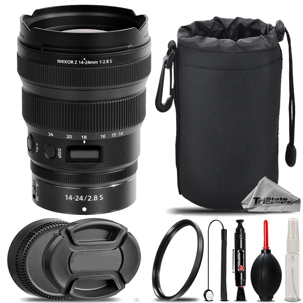 Nikon NIKKOR Z 14-24mm f/2.8 S Lens+ + Lens Pouch- Basic Kit