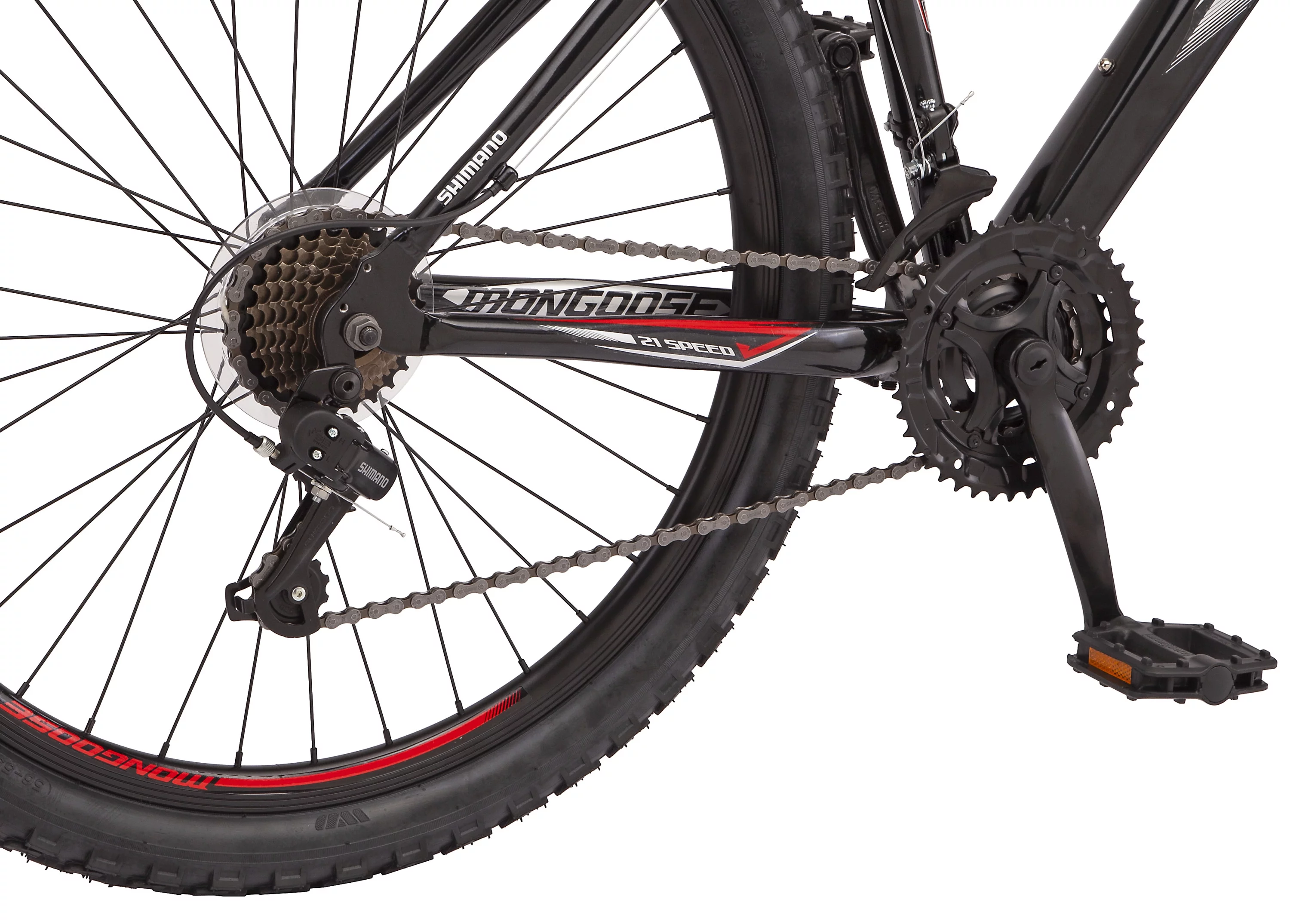 Mongoose Split Rock Bike, 26-in. Wheels, 21 Speeds, Red