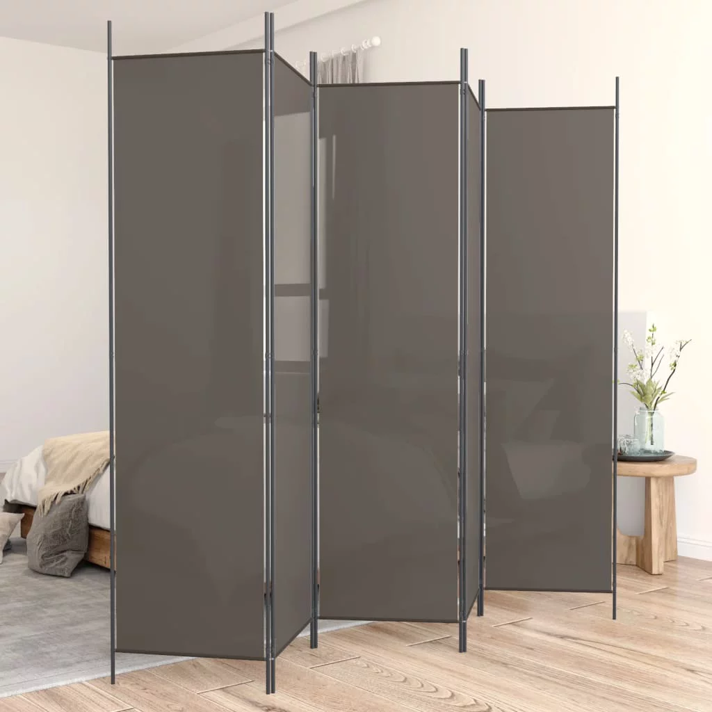 Anself 5-Panel Room Divider Anthracite 98.4