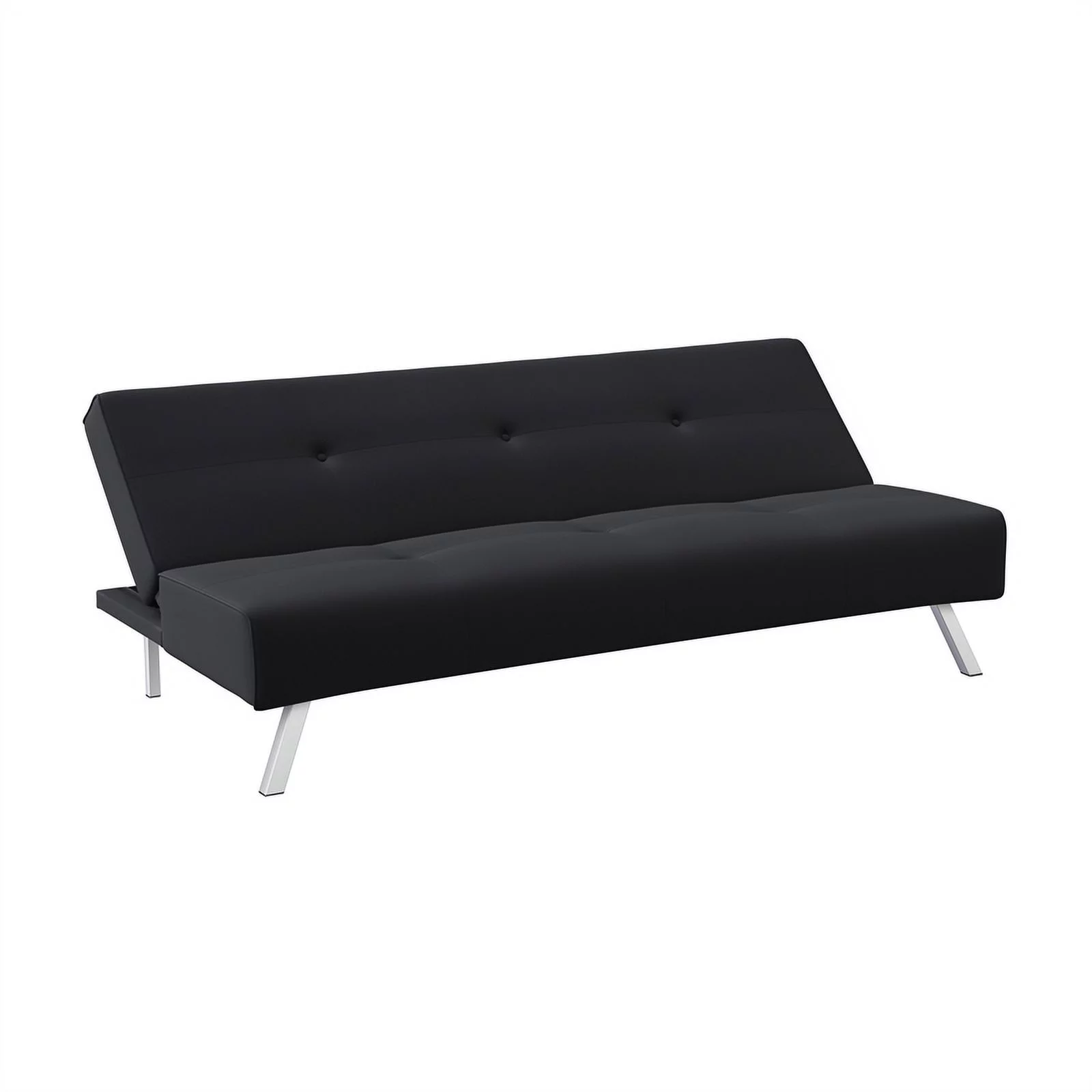 Serta Sloan Dream Lift Convertible Sofa in Tufted Black Fabric