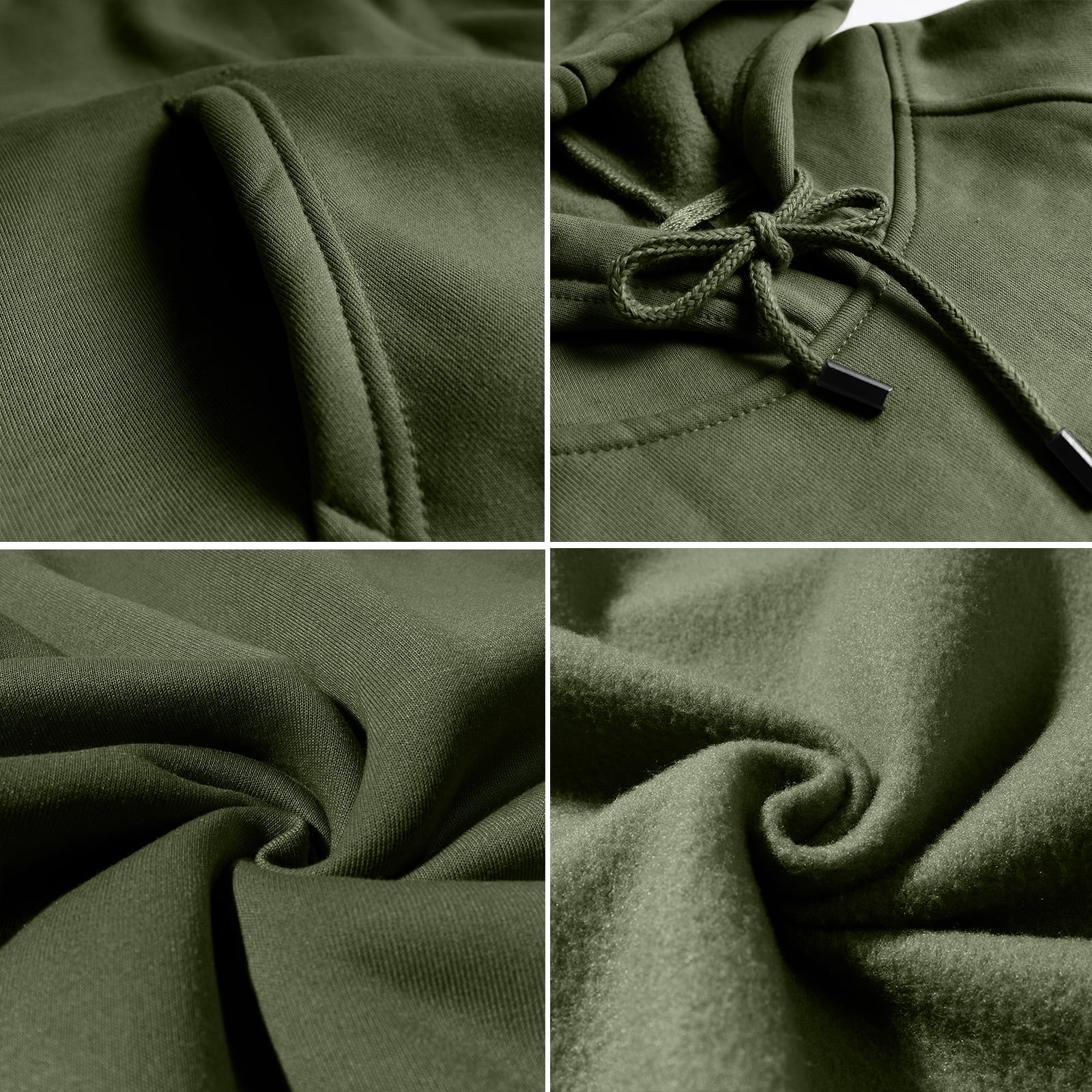 FLORID Rick and Morty Hoodie Men's Pullover Hooded Pocket (Olive Green) Hand Drawn Dinosaur Army Green