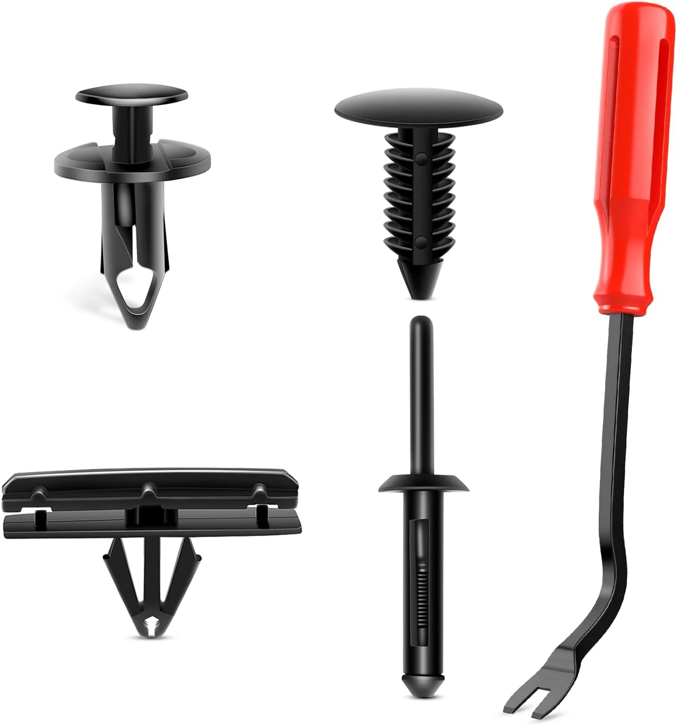 Nilight 121PCS Fender Flare & Rocker Moulding Clip Assortment 6506007-AA 6030441 68039280-AA 6503598 Replacement for Jeep Wrangler Chrysler Ford GMC with Fastener Remover