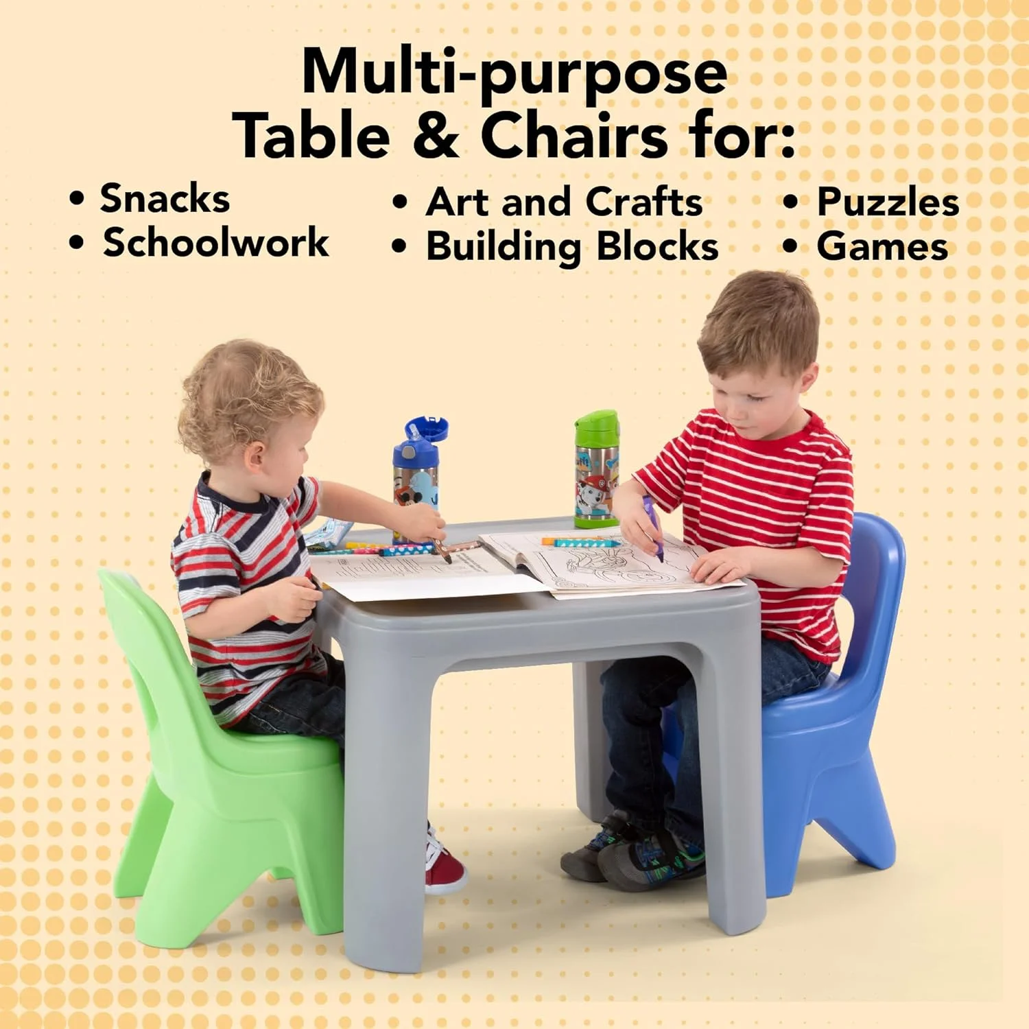 216080 Play Around Table and Chairs, Multi