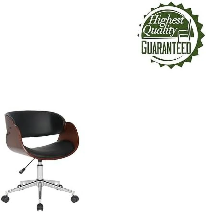 xrboomlife Monroe Office Chair  Water and Stain Resistant Faux Leather Upholstery  Height Adjustable  -degree Swivel  Sturdy Chrome Base with Wheels