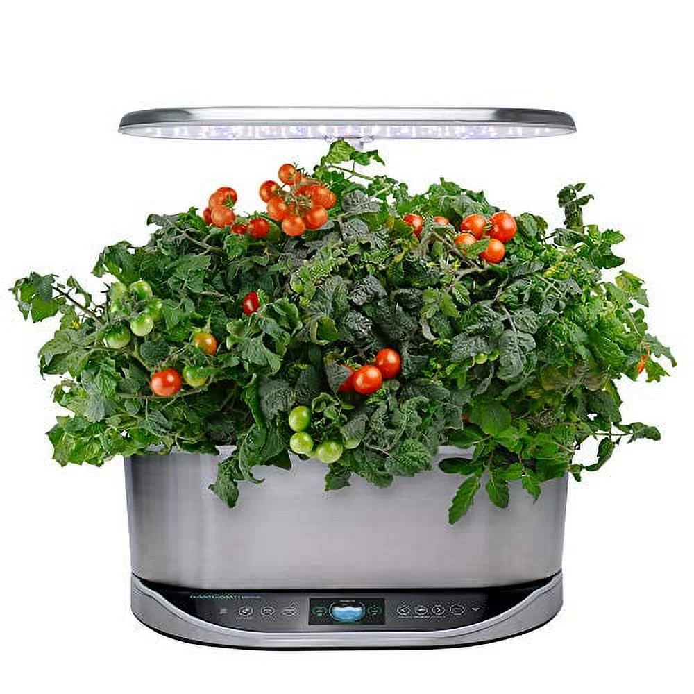 AeroGarden Bounty Elite - Indoor Garden with LED Grow Light, Stainless Steel