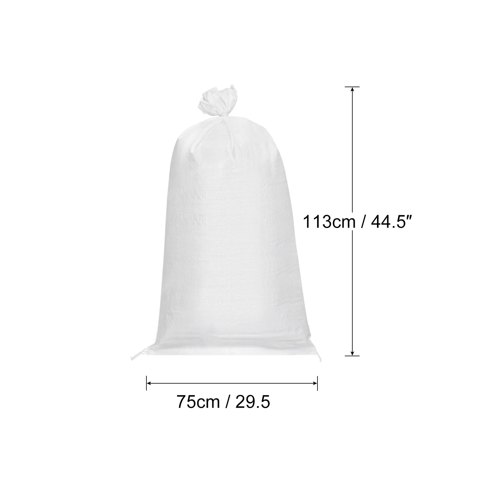 Sand Bags Empty White Woven Polypropylene 44.5 Inch x 29.5 Inch Pack of 2