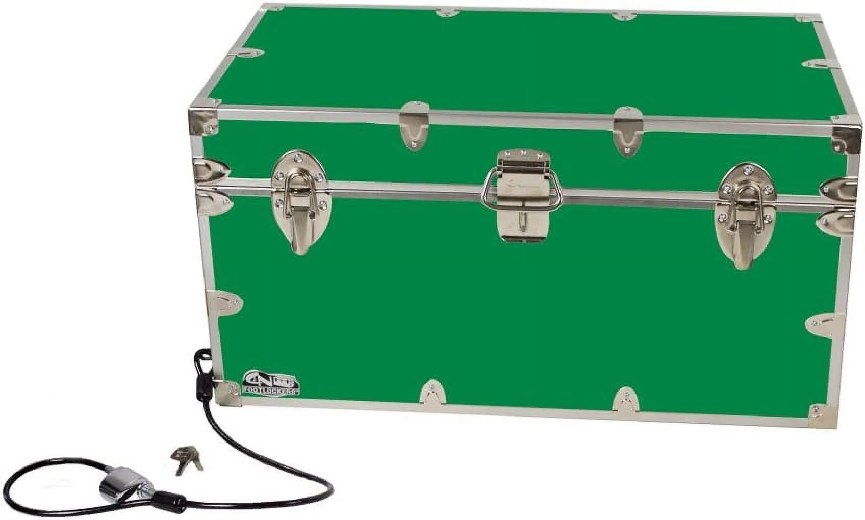 Large Udergrad Storage Truk W/Cable Lock  Made I The  STEEL Footlocker O  Durable Chest With Lid Stay  32 X 18 X 16.5 Iches
