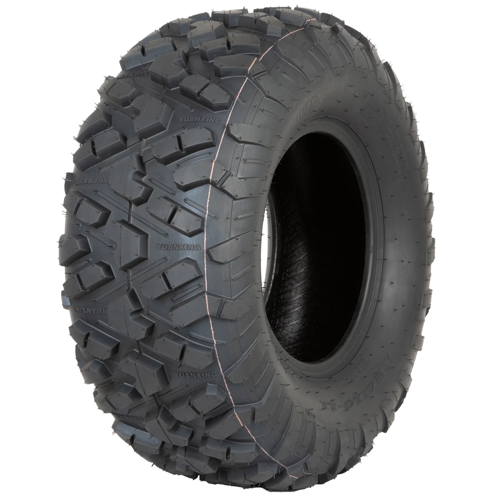 WEIZE Set of 2 24x10-11 ATV Tires, 24x10x11 Rear All Terrain Tire, 6PR, Mud, Gravel, Sand, Rocky and UTV Tires