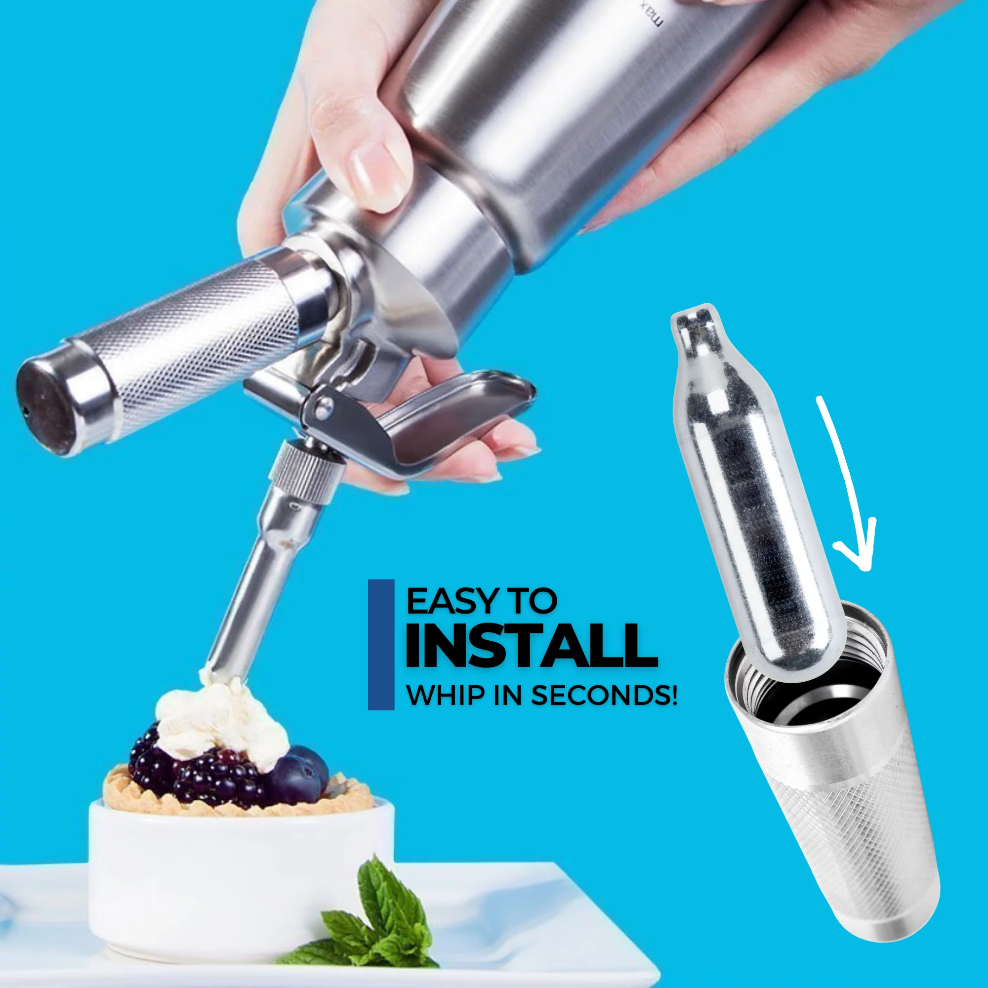 ICO 8g N20 Whipped Cream Chargers, 100 Count