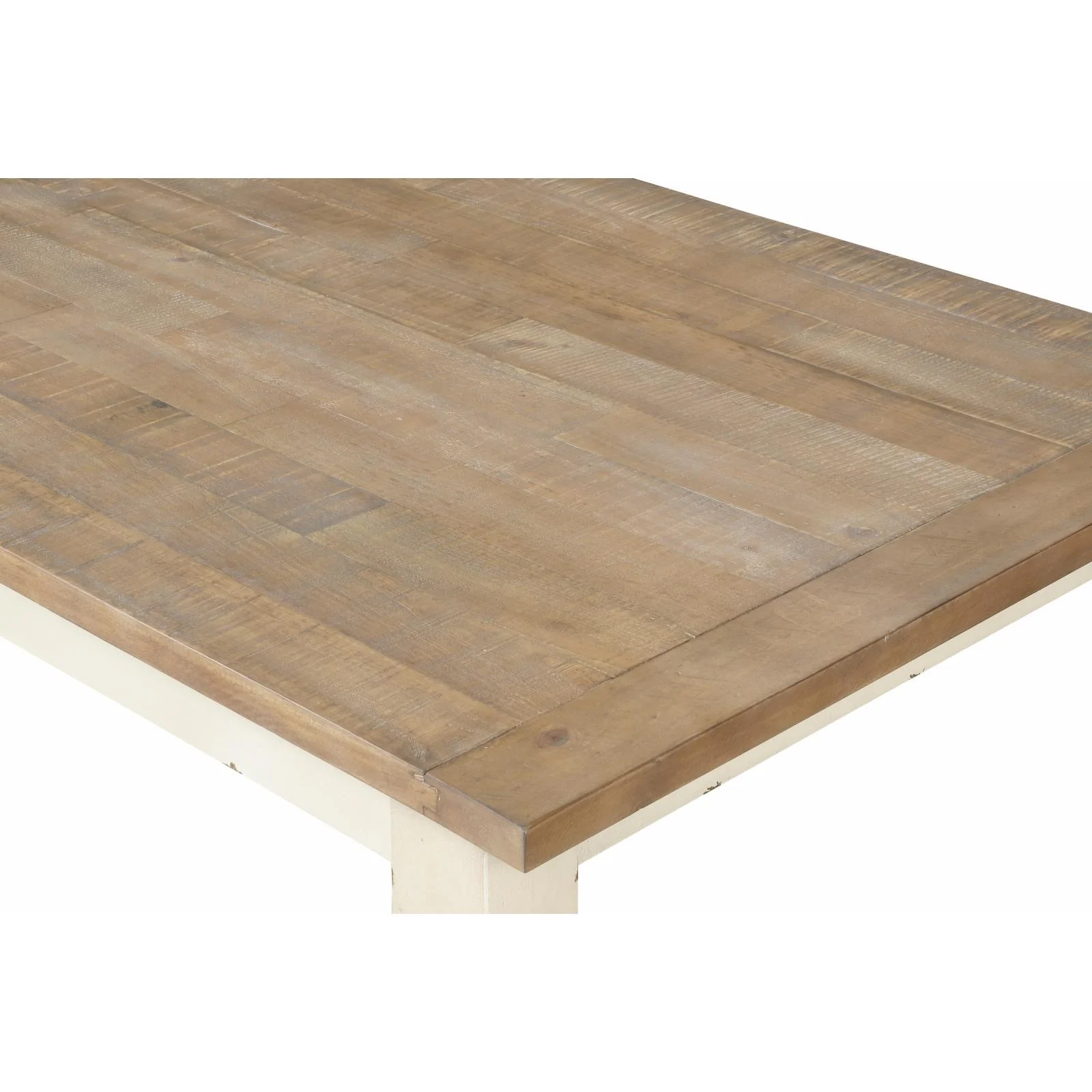 Roundhill Furniture Prato Two-Tone Distressed Dining Table