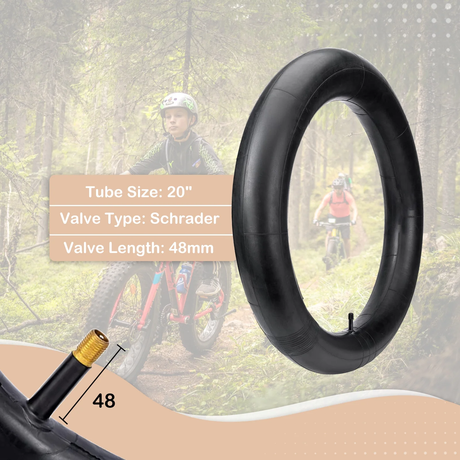 Hycline Fat Bike Tires Replacement Set: 20/26x4.0 Inch Puncture Resistant Folding Electric Bicycle Tires, All Terrain High-Density Bike Tires with Bike Tubes and Tire Levers