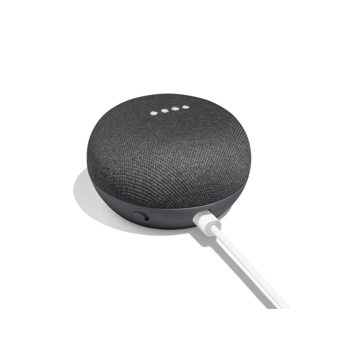 Google Nest Mini 1st Generation Bluetooth Speaker (International Version) with US Power Adapter (Slate Black)
