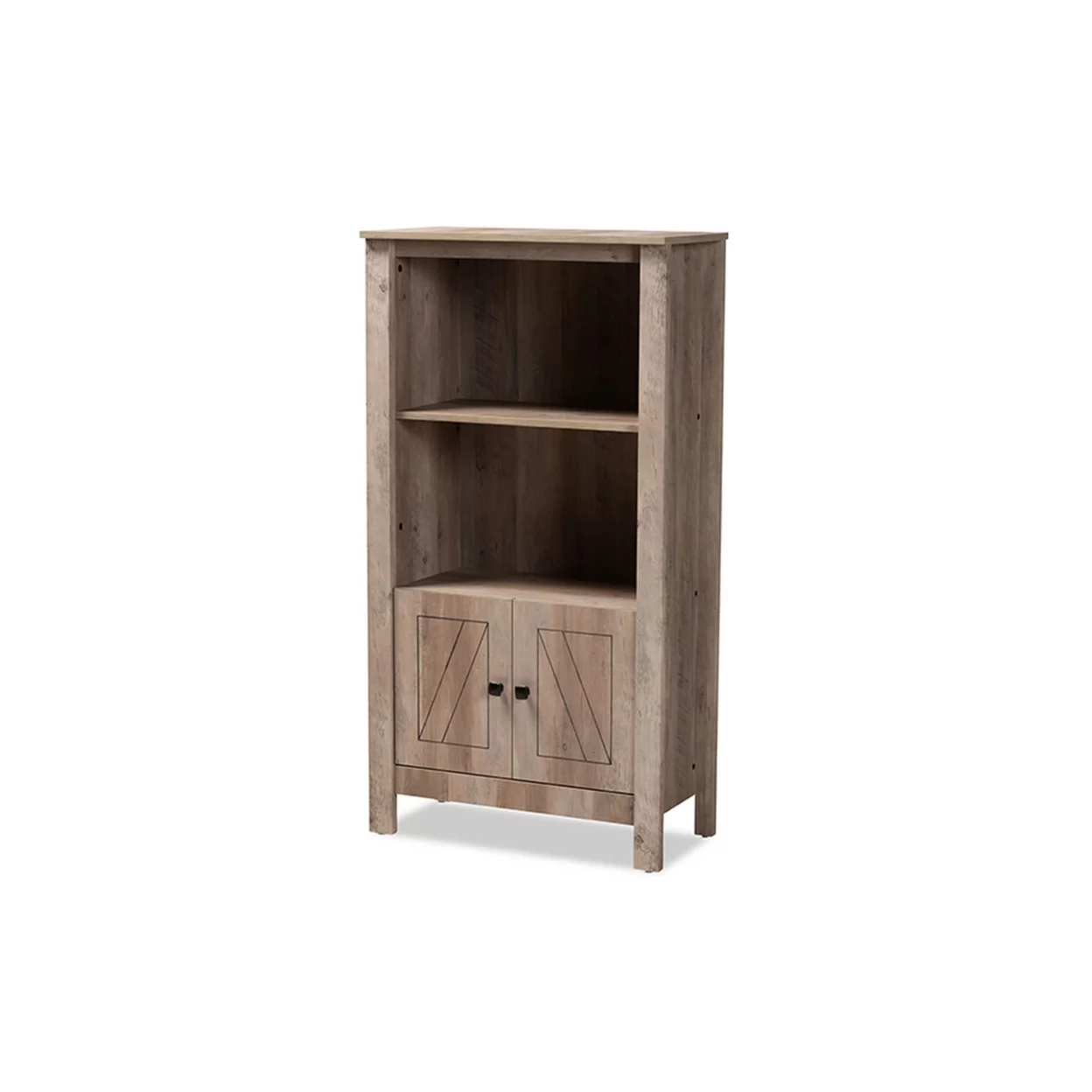 Derek Modern and Contemporary Transitional Natural Oak Finished Wood 3-Tier Bookcase