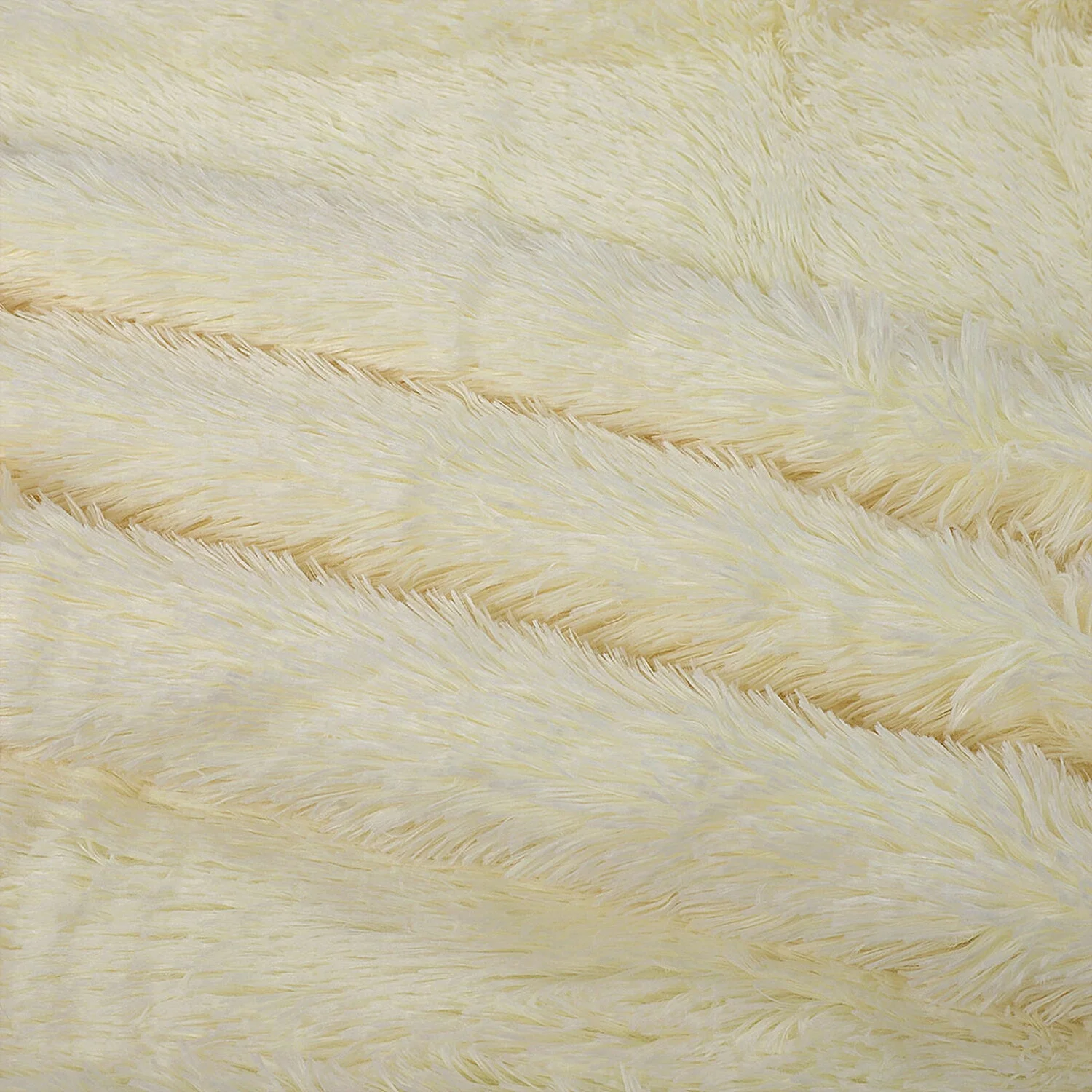 PiccoCasa Faux Fur Blanket Soft Warm Reversible Shaggy Sherpa, Beige Queen/90