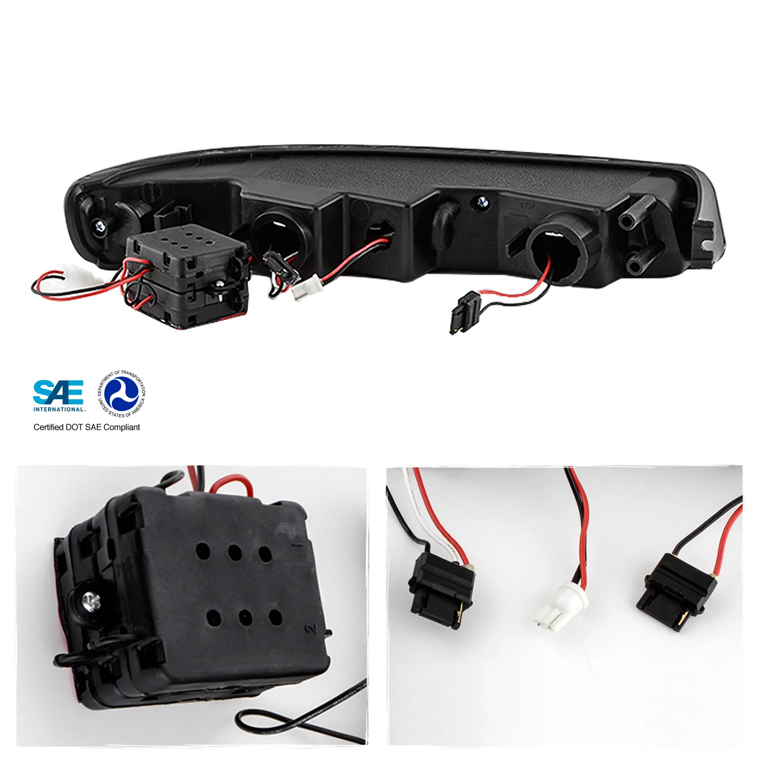 AKKON - For 99-06 GMC Sierra 1500 2500HD 3500 C3 Yukon XL Chrome LED Tube Projector Headlights + LED Bumper Lamp Pair