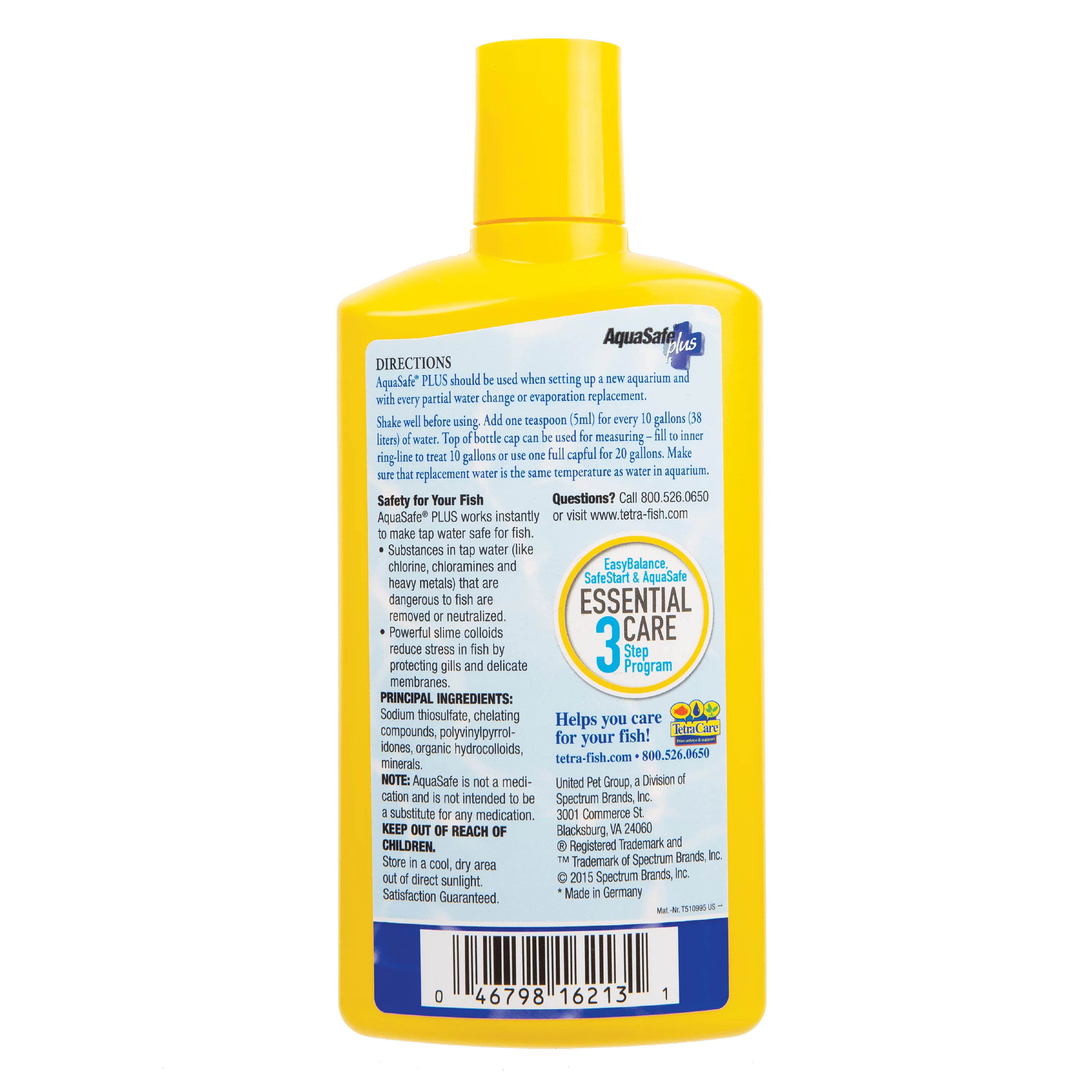 Tetra AquaSafe Plus, 8.45 oz, Water Conditioner and Dechlorinator