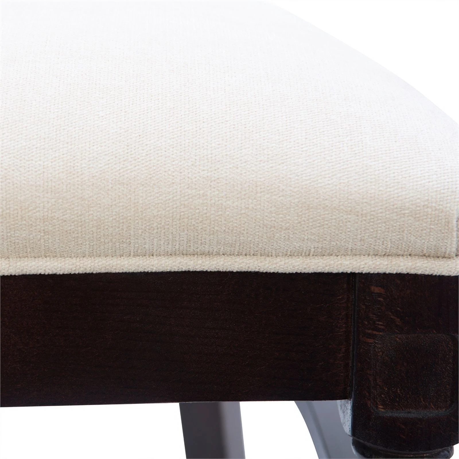 Pemberly Row Beechwood Set of 2 Padded Back and Seat Side Chairs in Dark Brown