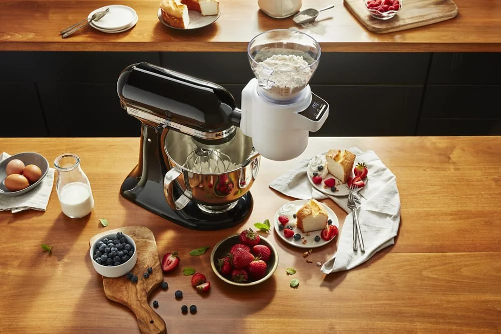 QINBI KSMSFTA Sifter + Scale Attachment, 4 Cup, White