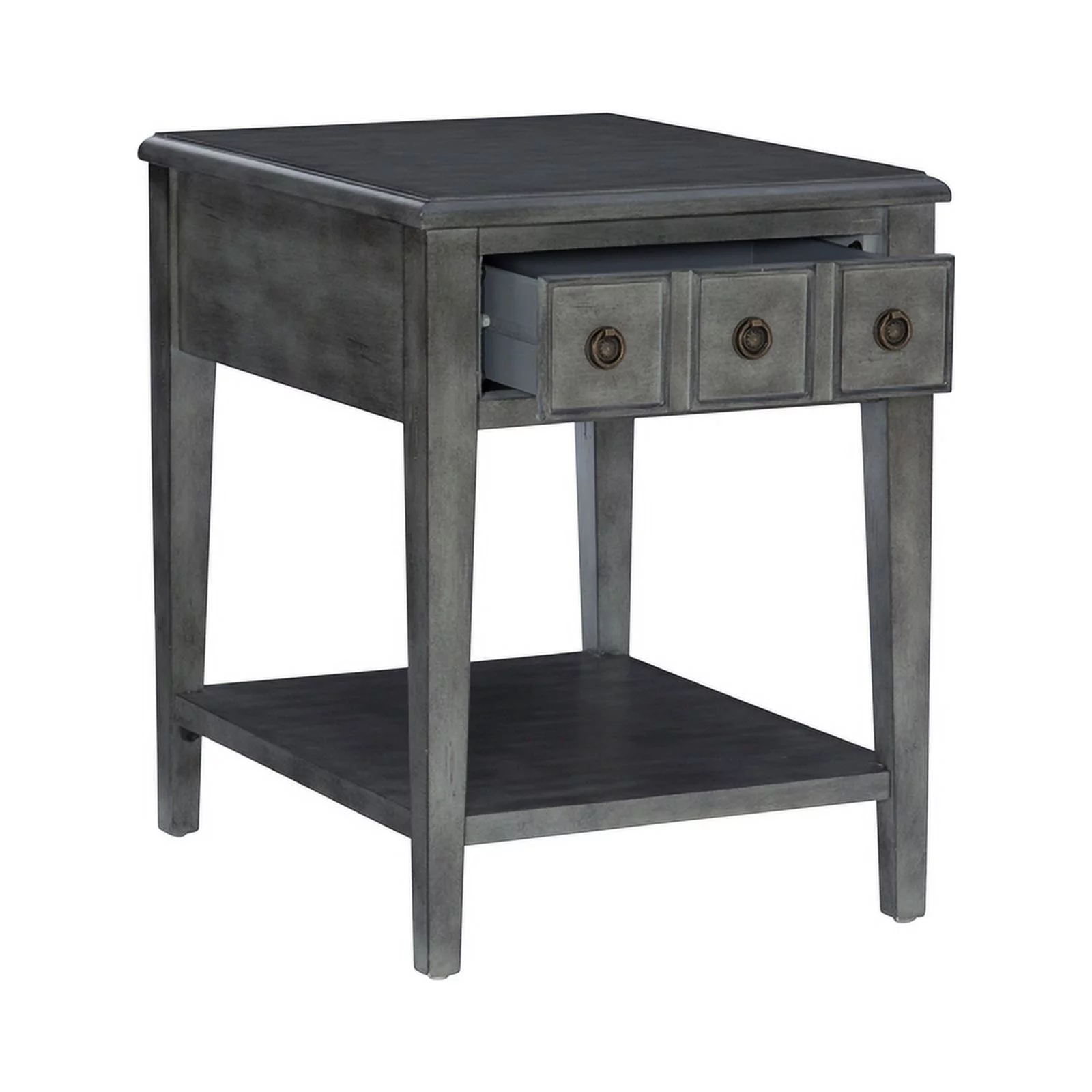 Home Square 3-Piece Set with 2 Accent Tables and Coffee Table in Gray