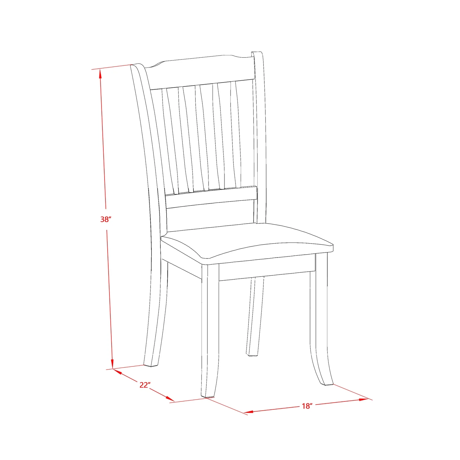 East West Furniture Dublin Wood Dining Set with Linen Seat in Mahogany