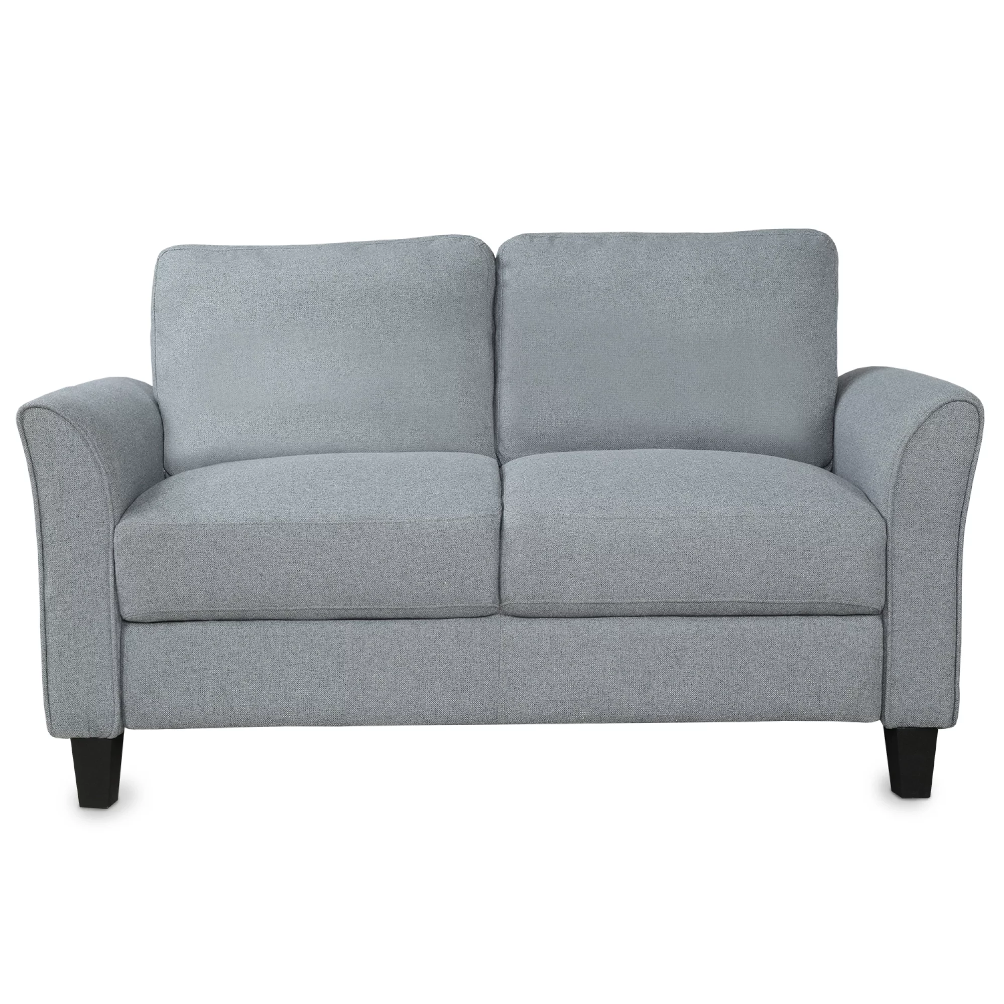 Dawn Whisper Living Room Furniture Loveseat Sofa and 3-seat Sofa, Gray