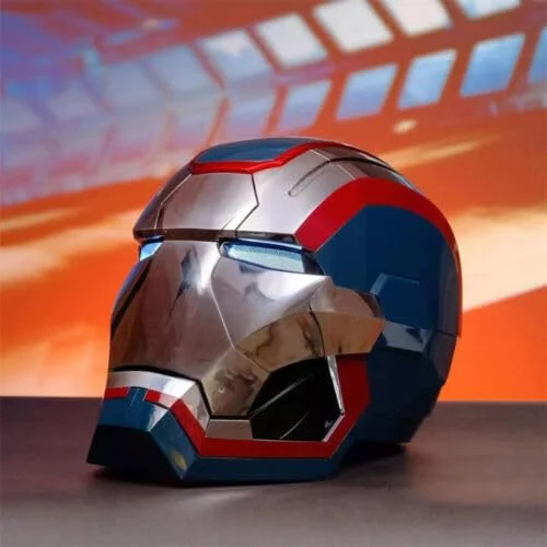 Iron Man War Machine Helmet Patriot Helmet Electronic Helmet Ironman Helmet with Sounds Iron Man Cosplay Wearable Movie Prop Replica
