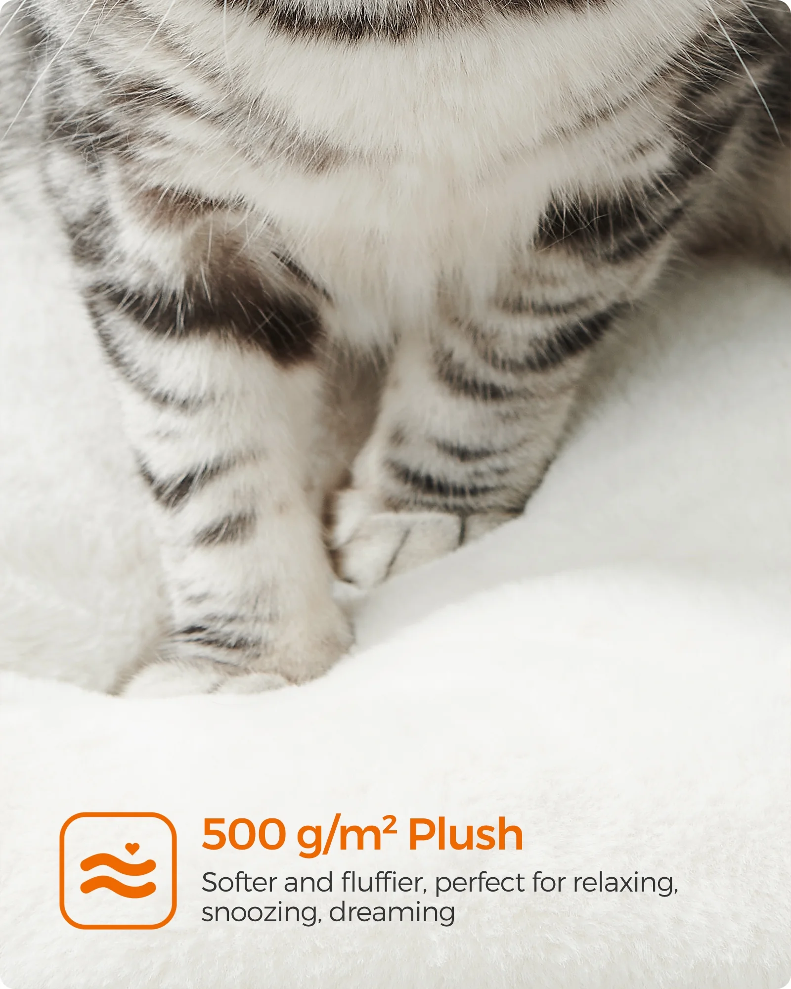 Feandrea WoodyWonders Cat Tree - Modern 54.3-Inch Multi-Level Cat Tower, Ultra-Soft Plush, Heather Greige