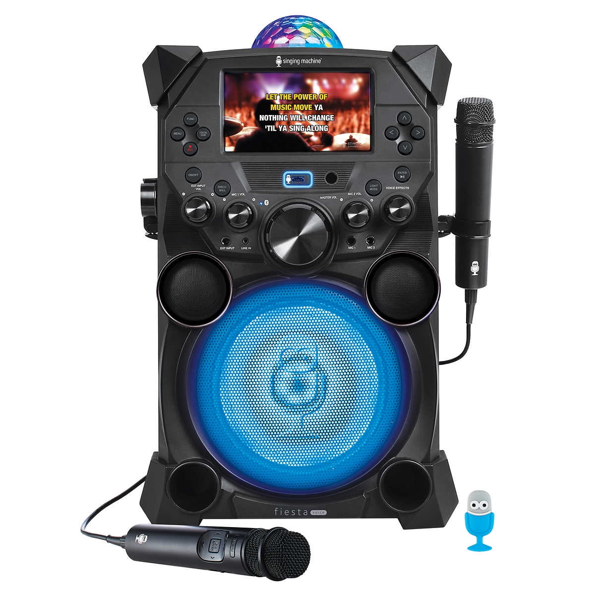 Singing Machine SDL9040 Fiesta Voice Bluetooth Karaoke System LCD Monitor Rechargeable  [MISC ACCESSORY] Bluetooth