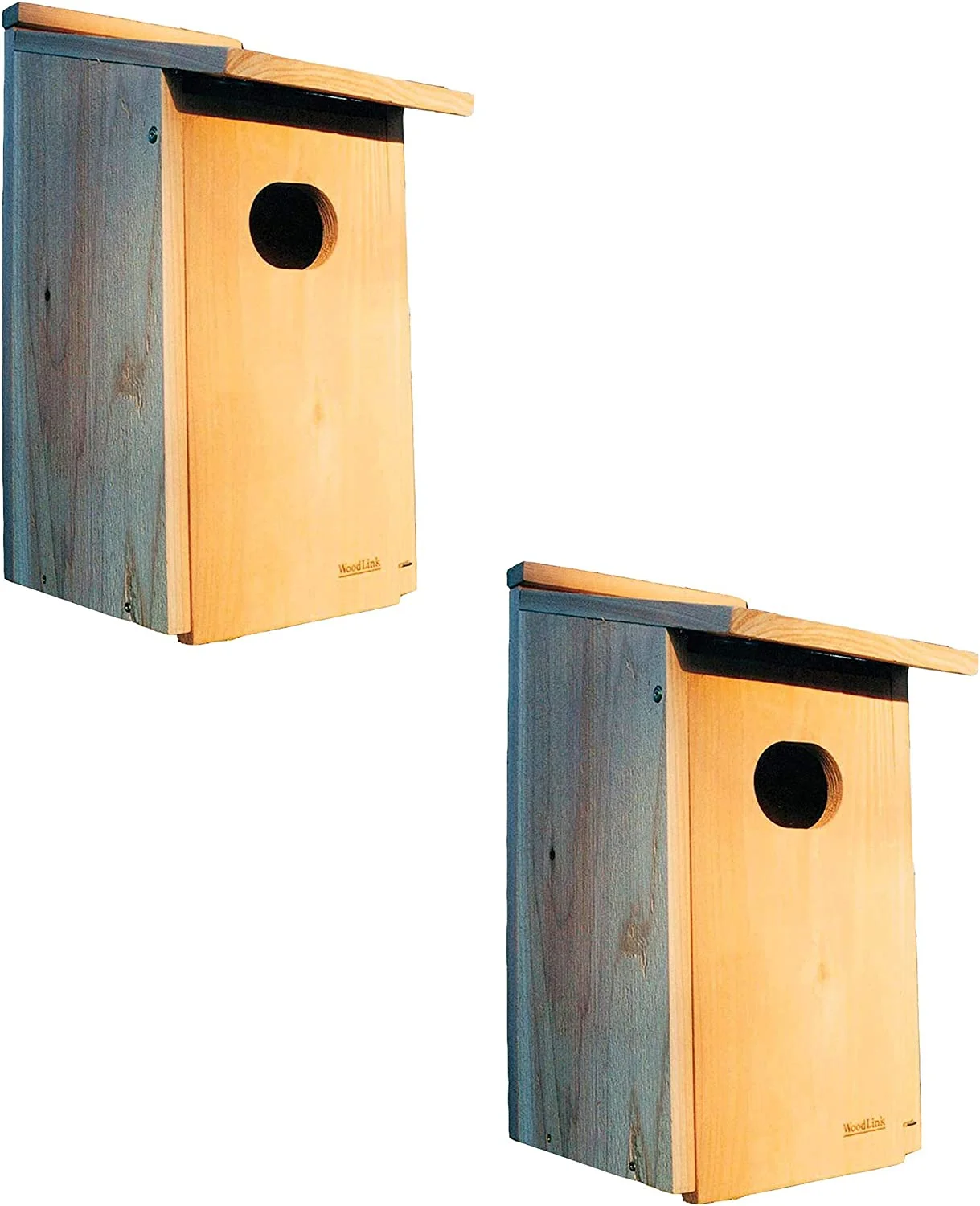 WD1 Wood Hanging Nesting House Box With 4 X 3-Inch Oval Entrance Hole For Marshlands (2 Pack)