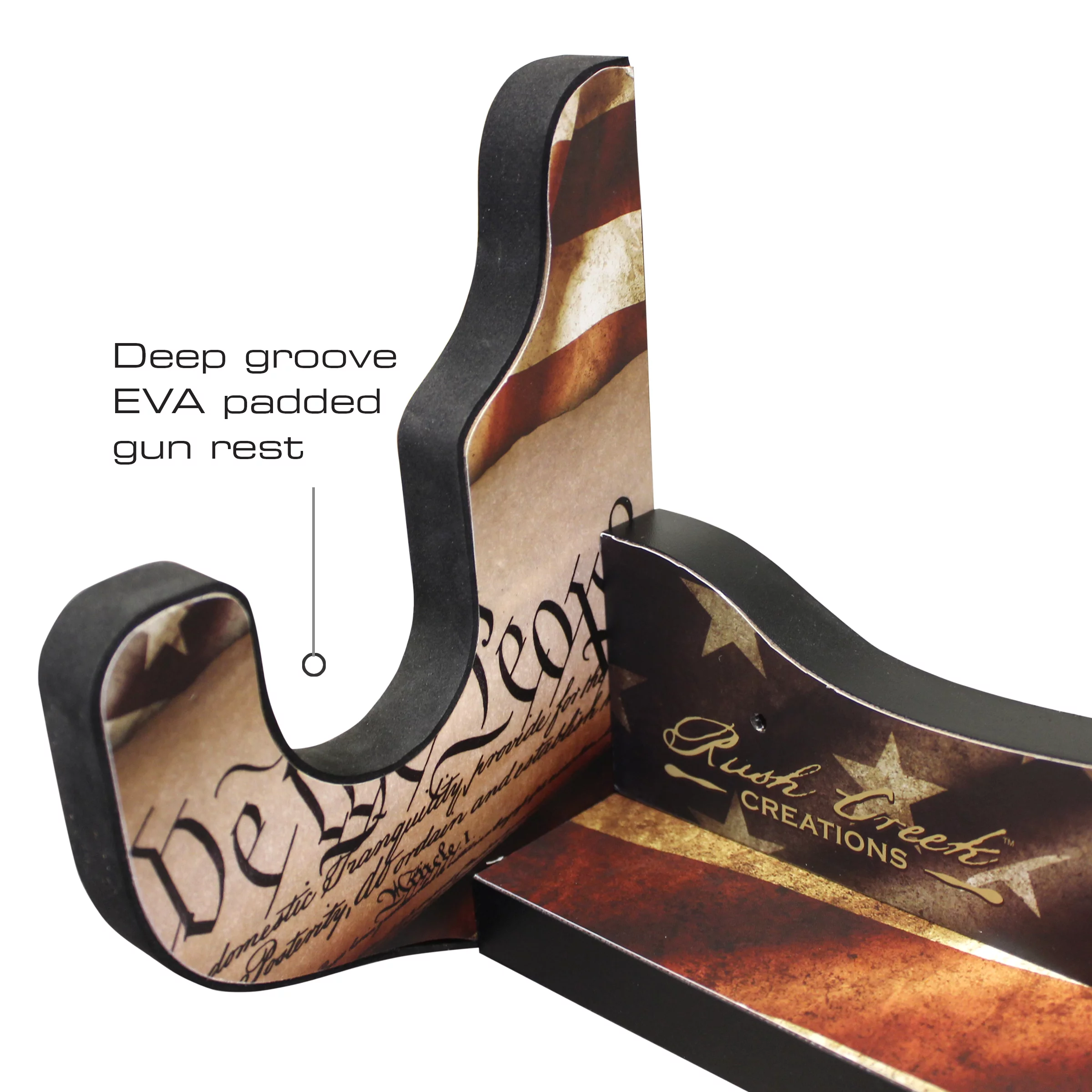 Rush Creek Creations Americana Single Rifle/Shotgun Wall Display Rack