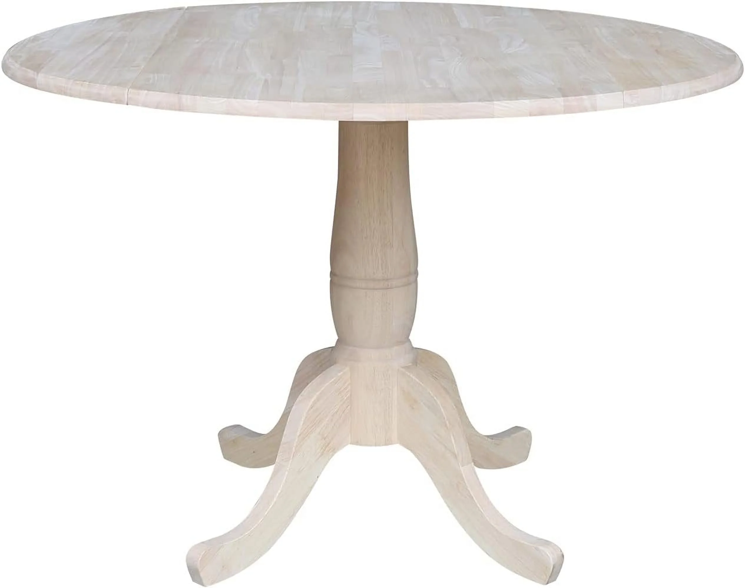 Round Dual Drop Leaf Pedestal Table-29.5