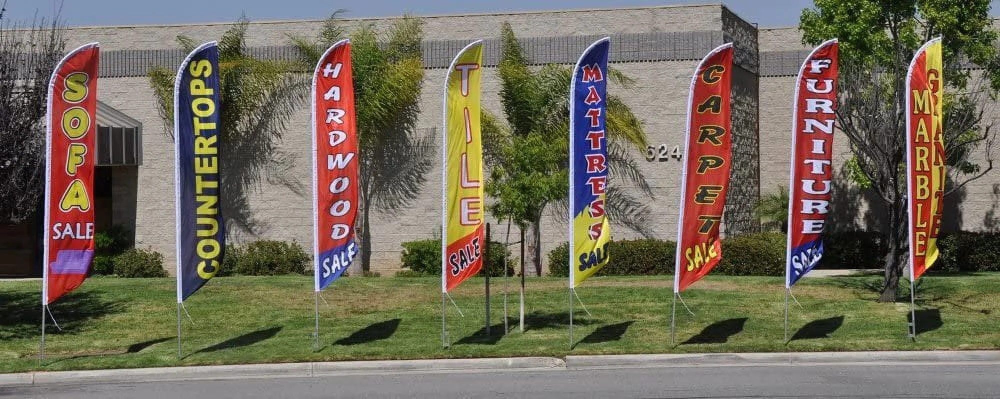 RICOS TACOS $0.99 15ft Feather Banner Swooper Flag Kit - INCLUDES 15FT POLE KIT w/GROUND SPIKE
