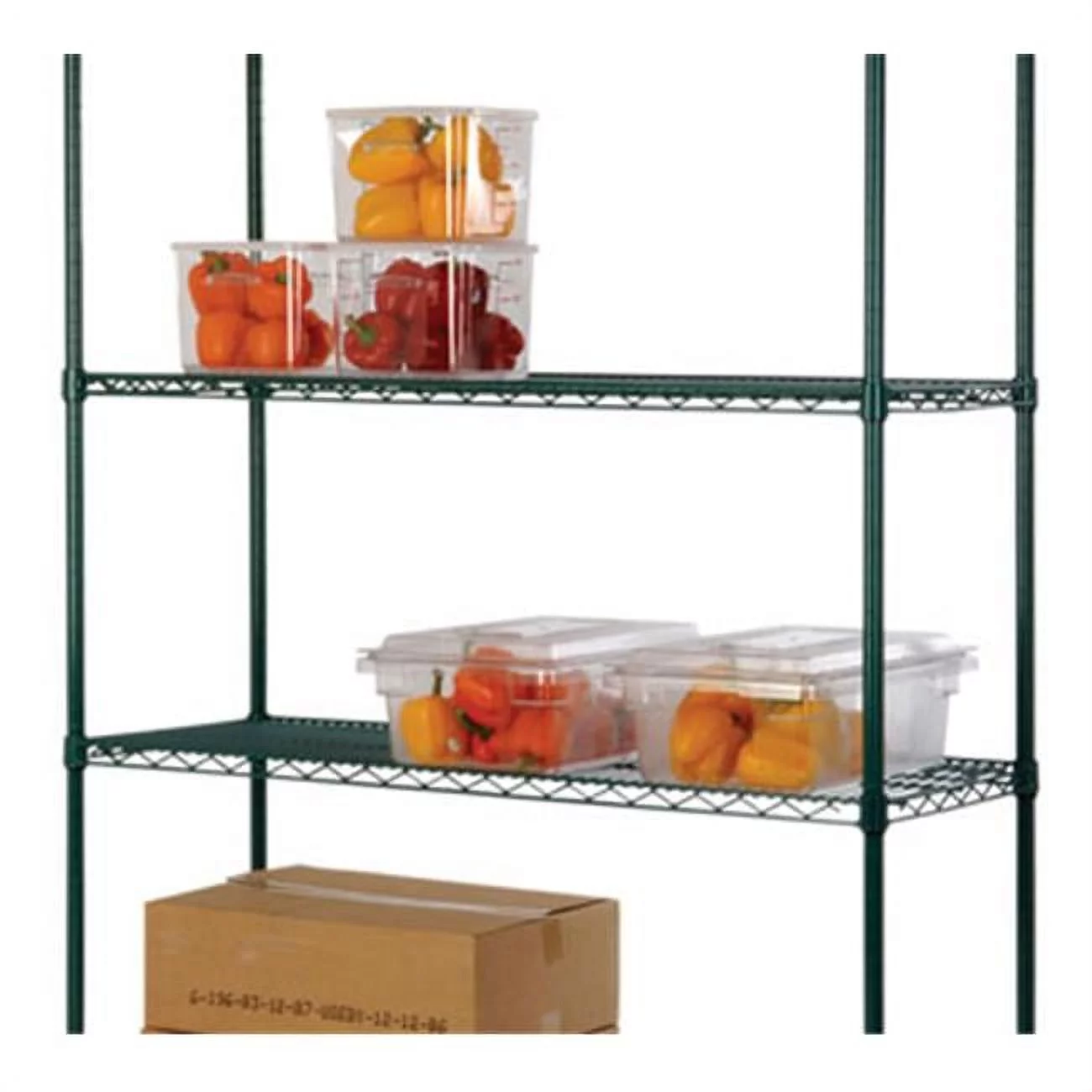 FocusFoodService  Epoxy Wire Shelf - Green - 14 in. x 30 in.