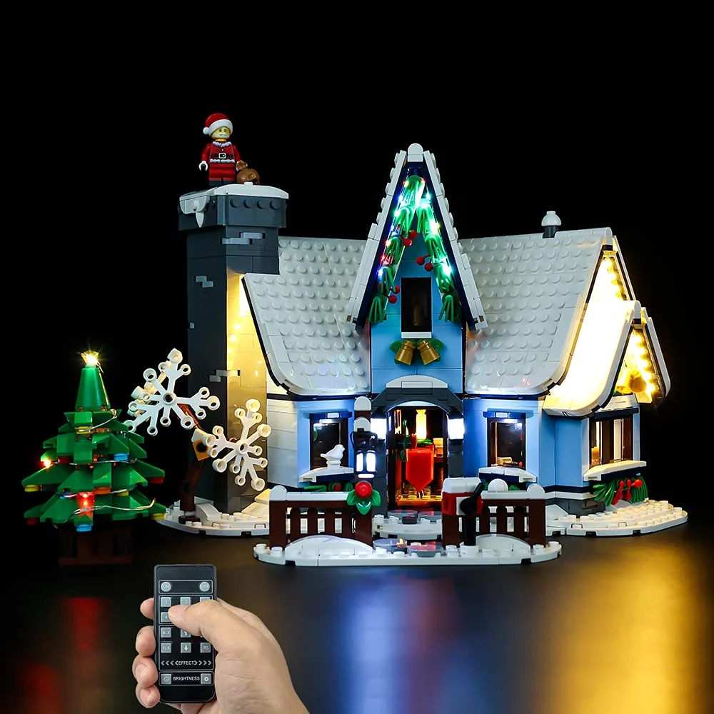 Kyglaring LED Light Kit Only - Designed for Lego Creator Winter Village Collections Santa's Visit 10293 Building Block Set - Not Model (RC Version)