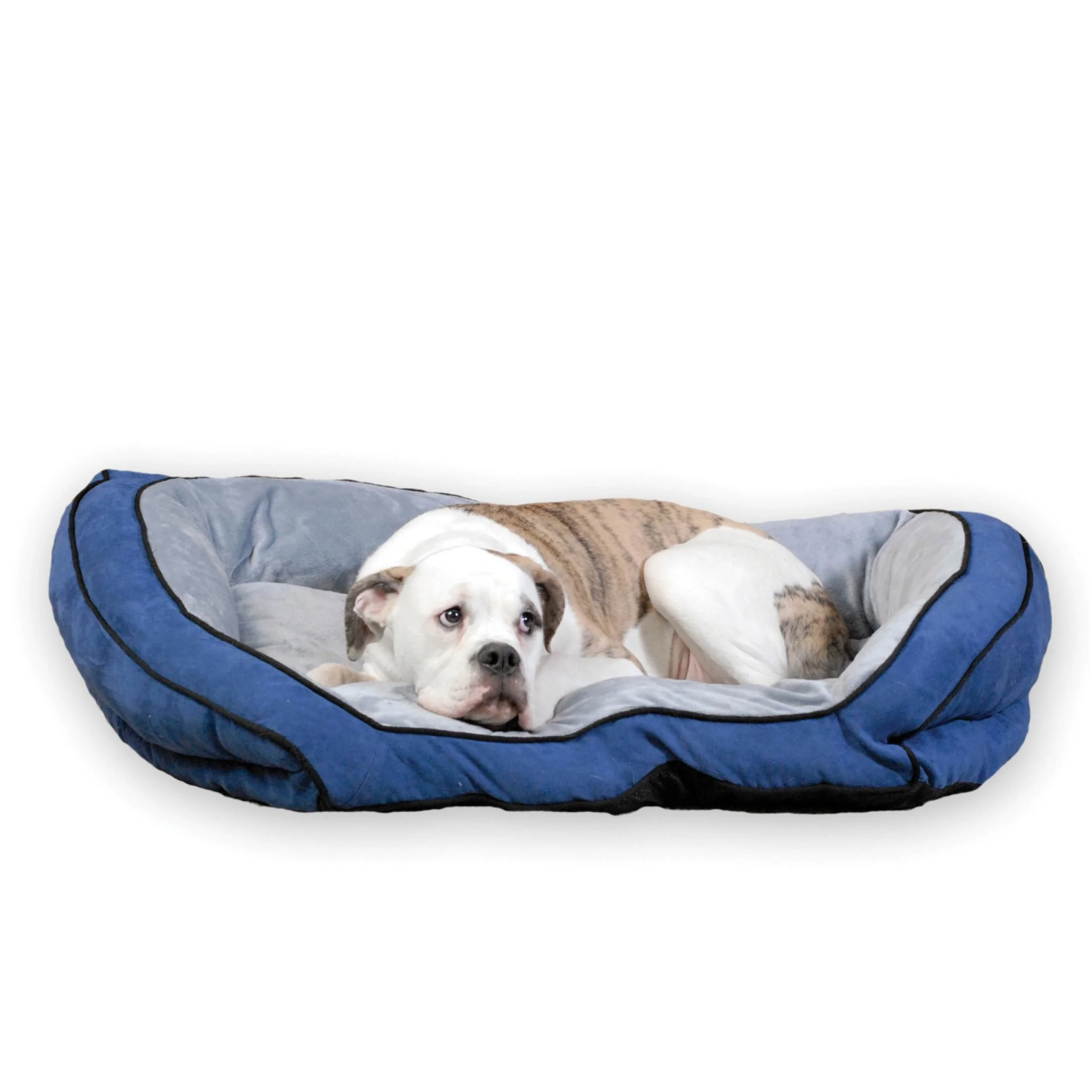 K&H Pet Products Bolster Couch Dog Bed, Large, Blue/Gray