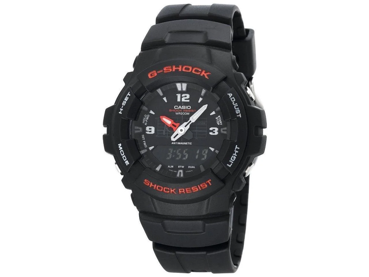 G-Shock Ana-Digi G100-1B Ana-Digi Classic Wristwatch
