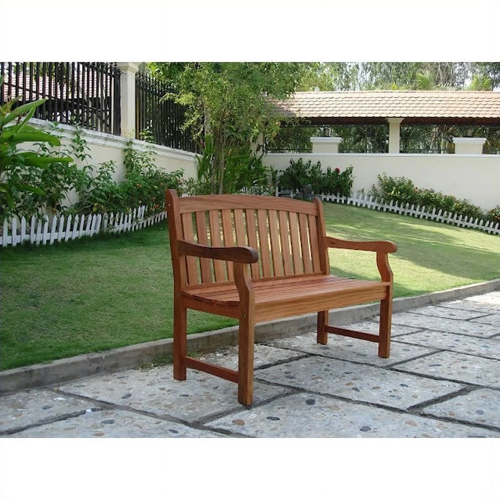 Pemberly Row Outdoor 2-Seater Marley Bench
