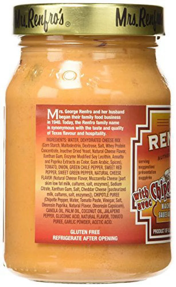 Mrs. Renfro's Nacho Cheese Sauce with Chipotle, 16 oz
