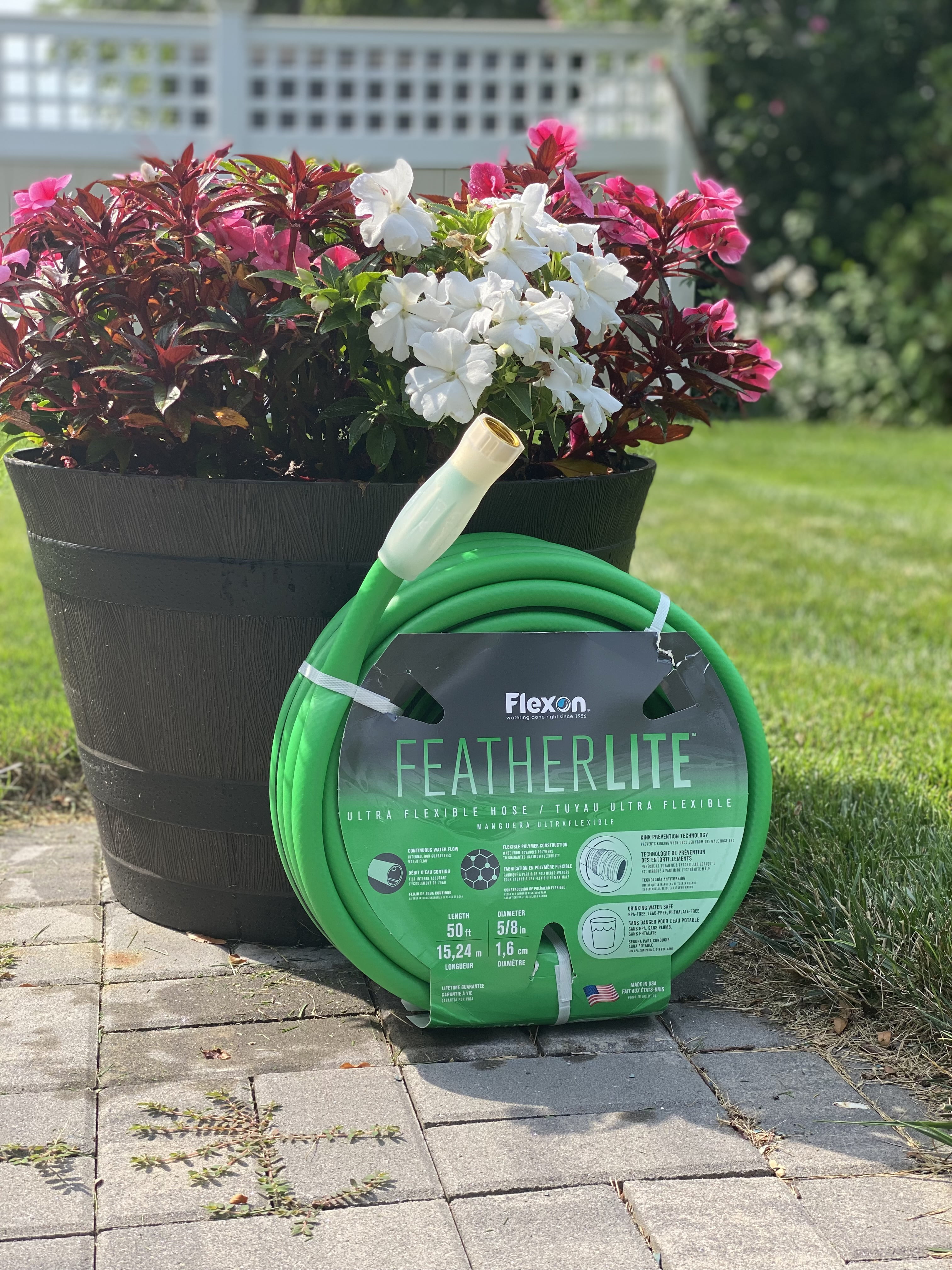 Flexon Featherlite 5/8 x 100ft Ultra Flexible Garden Hose